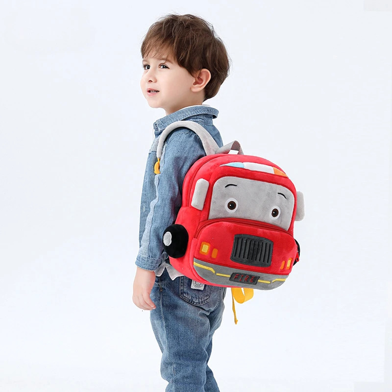 Plush Kids Backpack Boy Kindergarten Backpack Cartoon Car Mother Kids Bags for Girl Toddler Backpack School Bags Mochila 250813