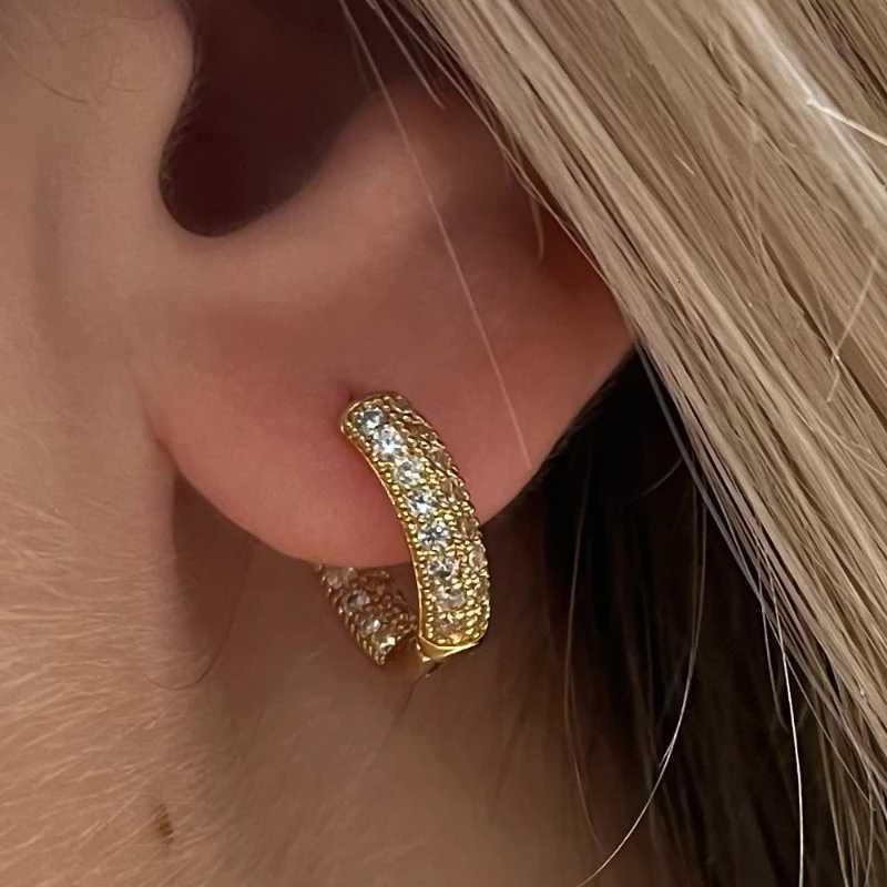 Hot Sale Small Circle Hoop Earrings For Women Rose Gold CZ Zirconia Round Ear Piercing Jewelry Gifts Earrings Jewelry XJ250814