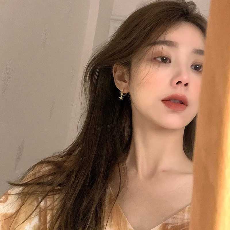 Fashion Small Simple Rhinestone Star Ear Buckle Hoop Earrings For Women Punk Cross Moon Sun Earrings Party Jewelry Wholesale XJ250814