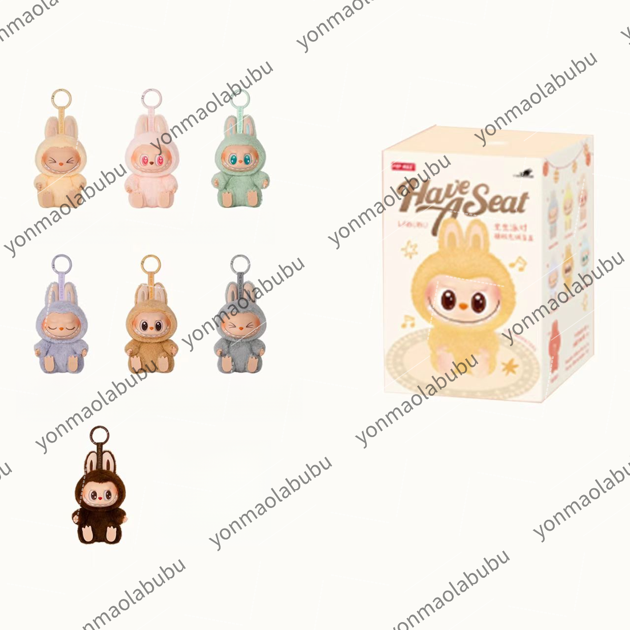 Hot Sale Anime Figure For Childrens Birthday GiftLabubu V1 V2 V3 Have A Seat Series Vinyl Pendant labubu Doll Model Toy Cute Monster Cartoon Character