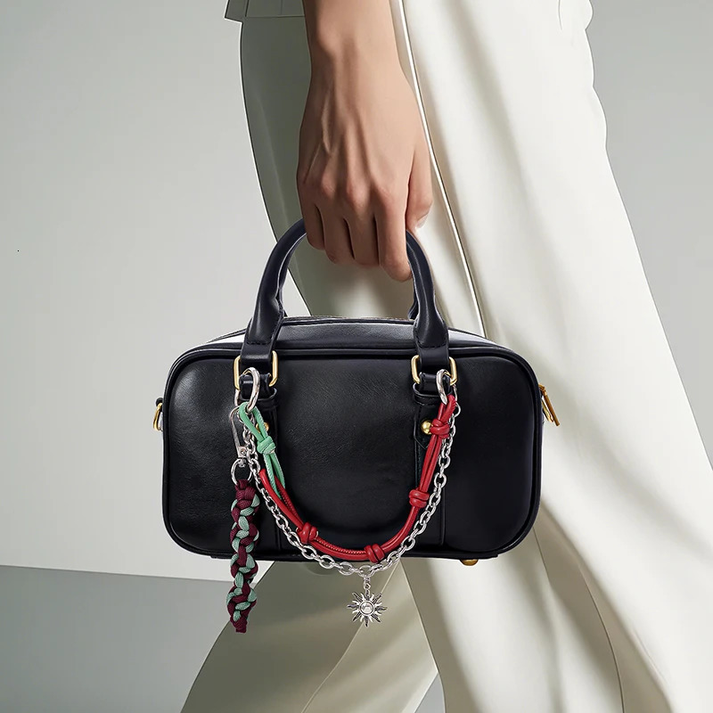 Fashion Leather Handmade Pendants for Bags Multi-functional Detachable Rope Woven Metal Chain Lanyard Bag Hanging Accessories 250813