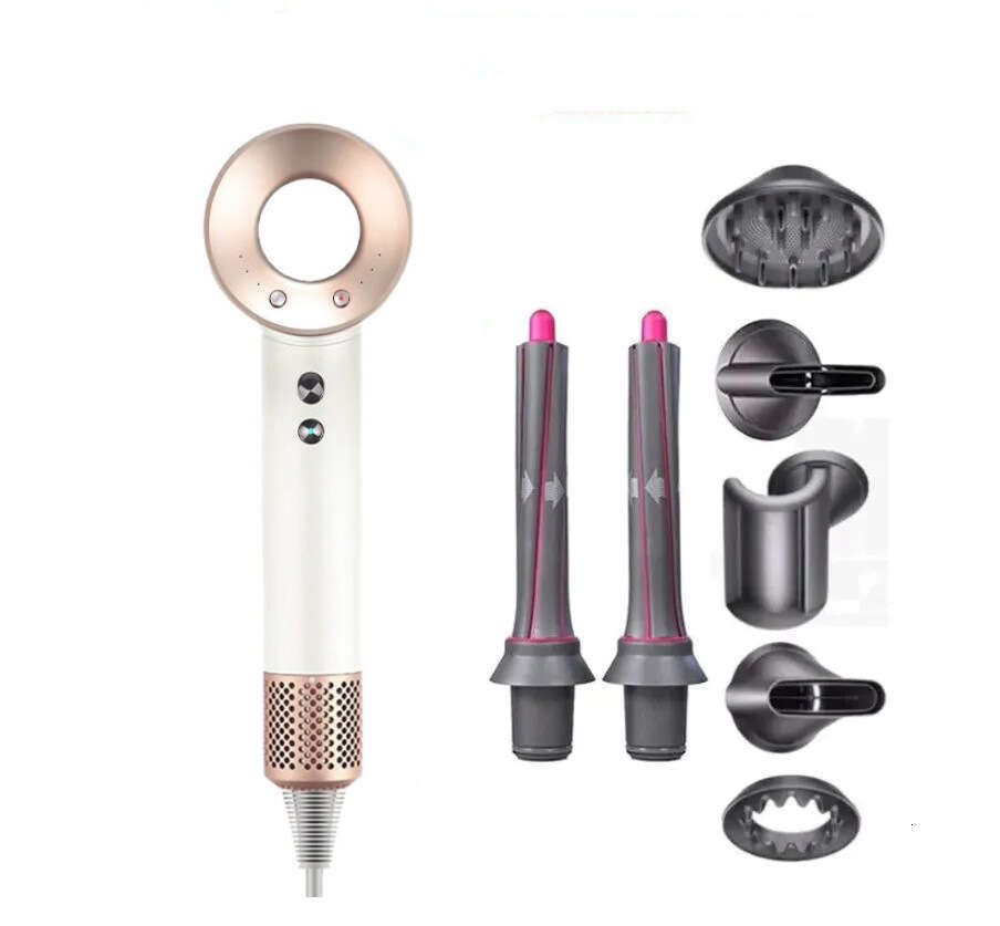 7-In-1 Curling-Iron Scalp-friendly Negative-Ion Care Quick-Dry Silent High-Speed Multi-Function Hair Dryer