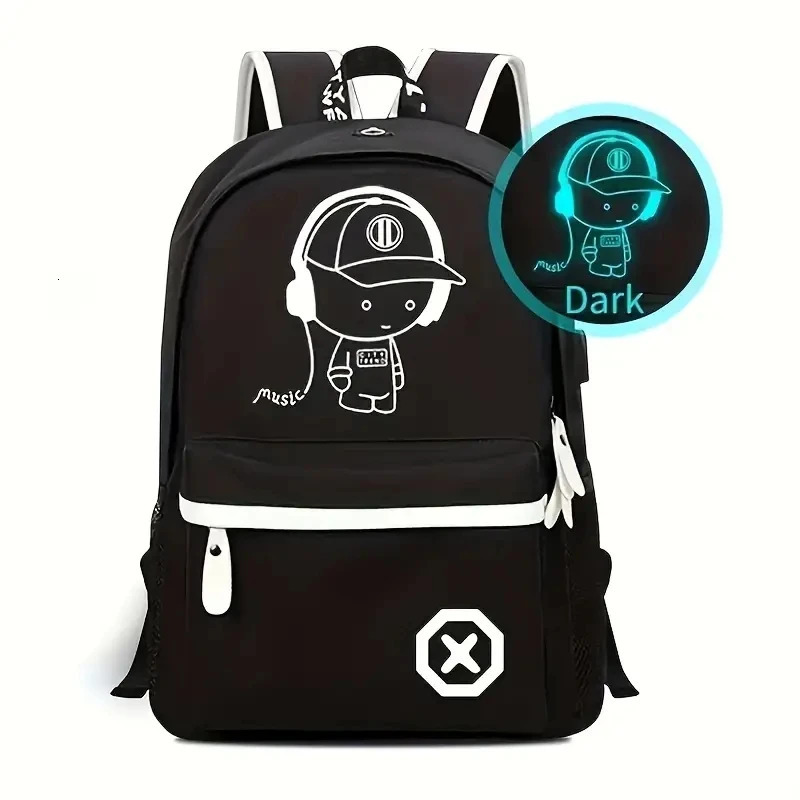 Children Backpack School Bags For Boy Girls Anime Luminous School Backpack Kids Waterproof Book Bag USB Charging SchoolBag Gift 250813