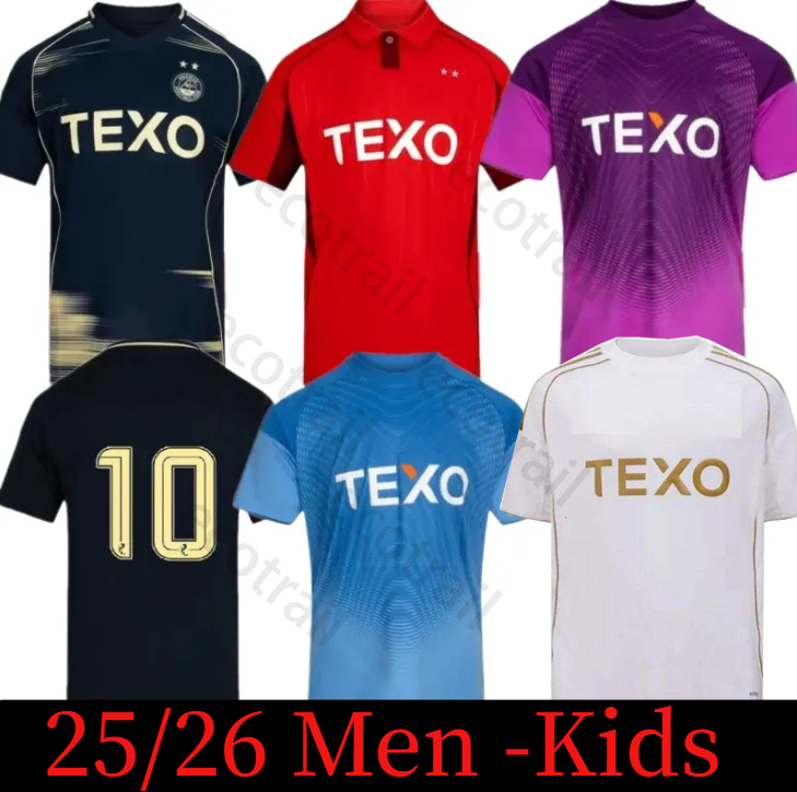 25 26 Aberdeen NISBET Soccer Jerseys The Dons 2025 2026 GUEYE HELTNE NILSEN KESKINEN Goalkeeper MITOV The Dandies Men Uniforms Football Shirts Kids Kits