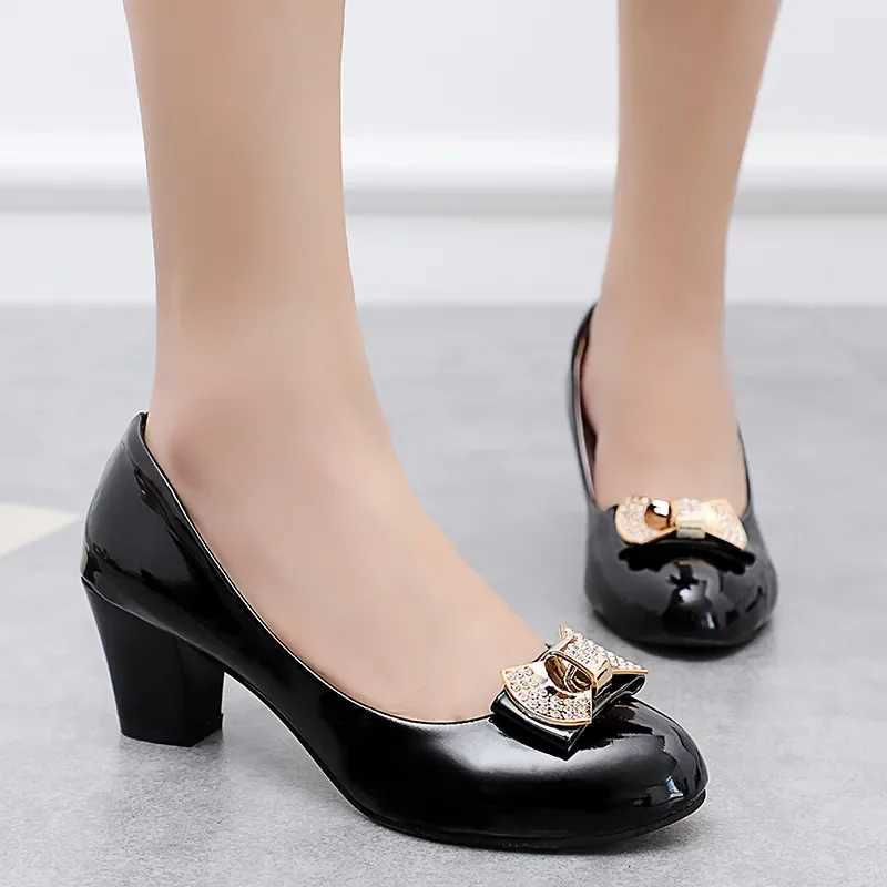 Cressfimix Womens Shoes Fashion Sweet White Patent Leather Office Career Square Heel Shoes for Women Lady Casual Shoes AB153 W250814