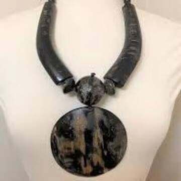 High Quality Ox Horn Bone Jewelry fashion Exaggerated Chain Link Necklace