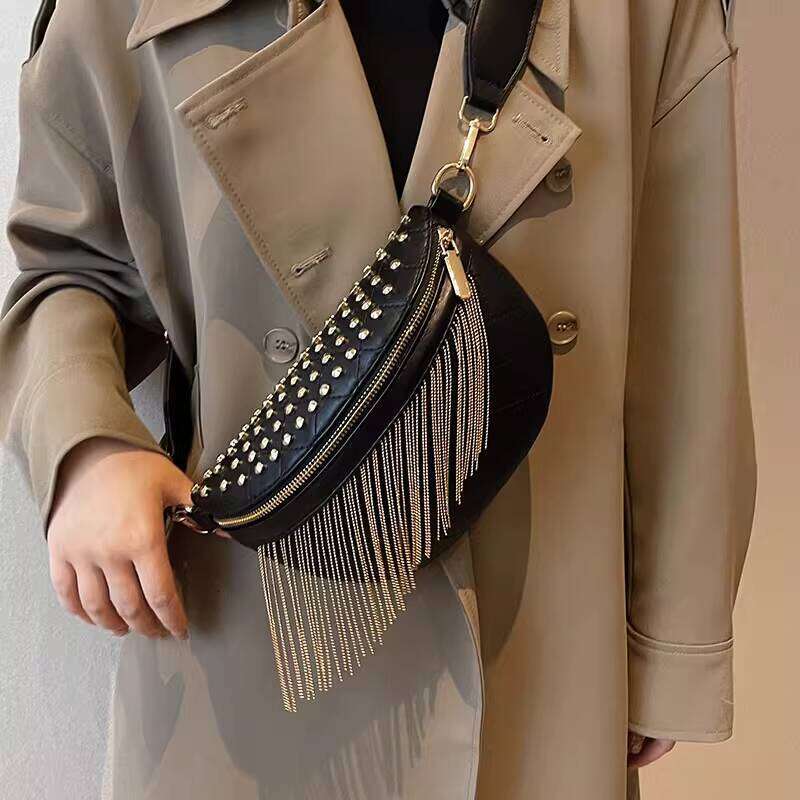 Niche Design High-End Tassel Fashion Chest for Women 2025 New Trendy Versatile Crossbody NEW free shipping Waist Bag