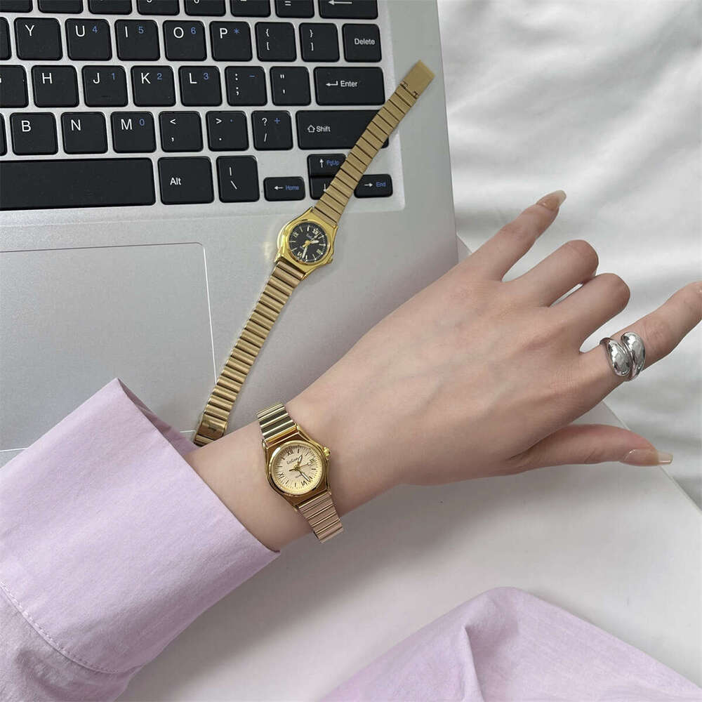 Bamboo for Women Designer Strap Women, Simple Gold Women's Watch, Fashionable Quartz Watch