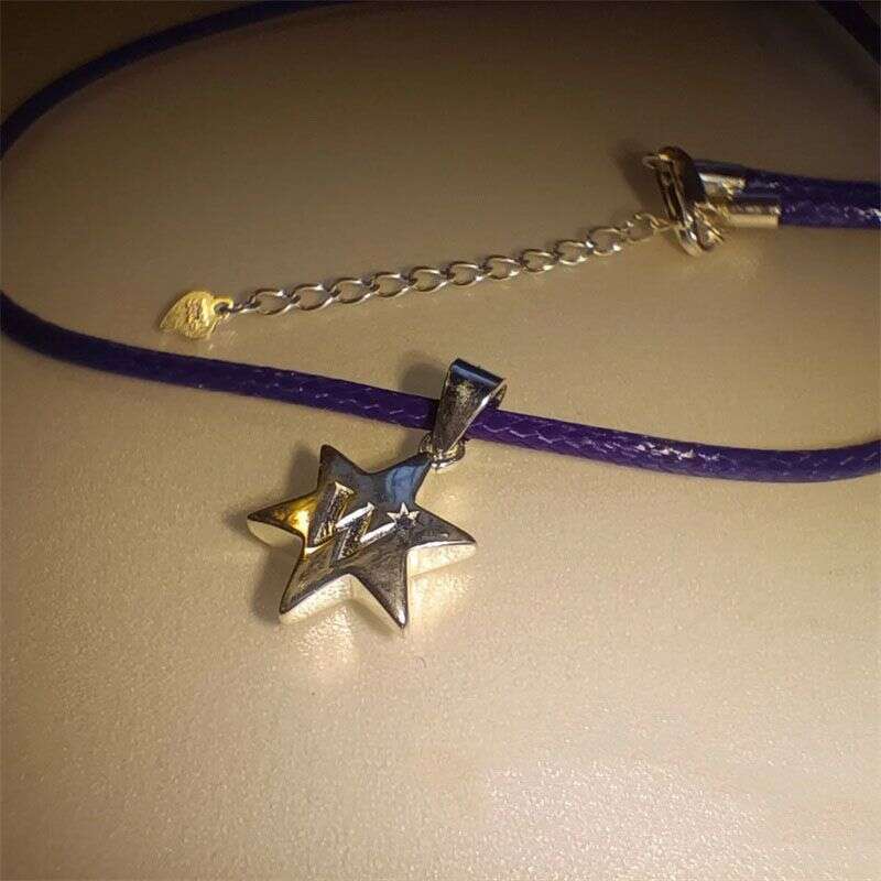 DHcollection Weasley Twins Lucky Star Necklace Potter Derivative Peripheral Design Leather Rope Sweater Chain Versatile Gift for Friends