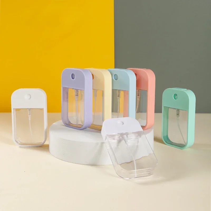 45ml 6 Color Portable Refillable Hand Sanitizer Alcohol Bottles Mini Card Spray Bottle Travel Sub-bottling Cosmetics Press 250813