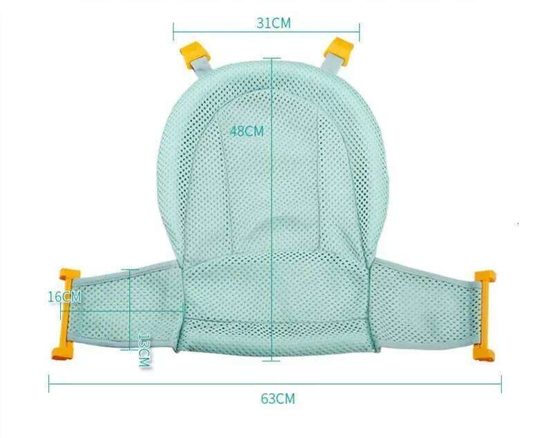 Net Seat Support Mat Foldable Baby Bath Tub Pad Chair Newborn Bathtub Pillow Infant Anti-Slip Body Cushion
