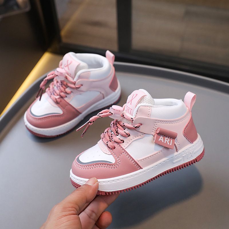 High Top Kids Sneakers Anti-slip Boys Youth Basketball Shoes Kidsnest Girls Toddlers Sports Running Shoes Size 21 - 32 K0625