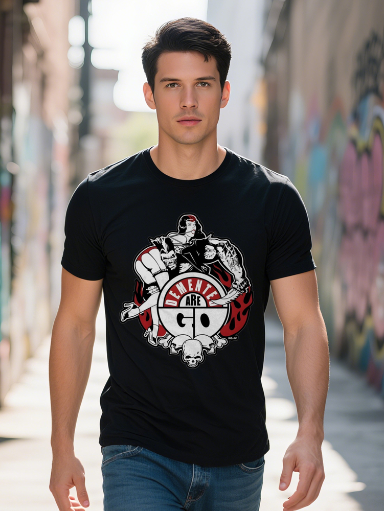 Men's Summer T-Shirt Black Edgy Skull Flames Design with Passionate Are Go Text Lightweight Round Neck Tee Regular 45bdf