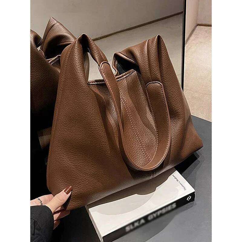 Designer Bags Ladies Durable Cow Leather Bag Women Natural Cowhide Retro Shoulder Bags Female Casual Design Commuting Handbags For Lady Luxury Bag