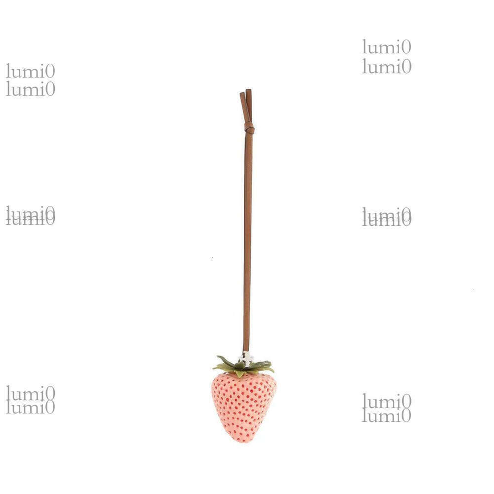New Hot-Selling Two-Color 3D Realistic Fruit Big Strawberry Pendant Personalized Bag Keychain Accessory