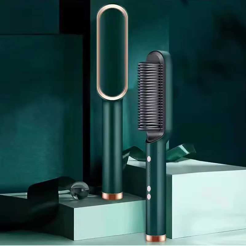 Hair Straightener Style LED Display Fast Heat Portable Electric Hair Straightener Comb Hair Straightener Curler Brush W250814