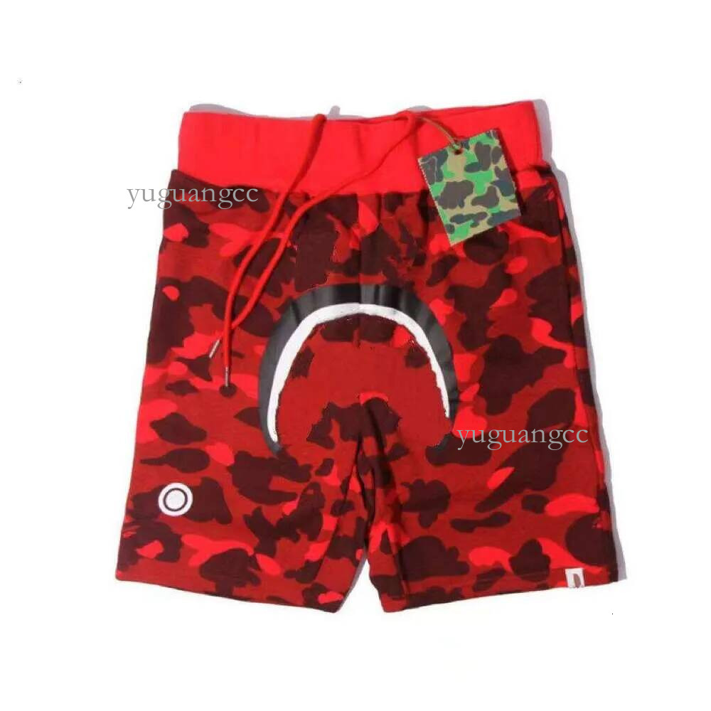 Designer bapeshort Camouflage Sharks Head Printing Graphic Pants Bathing App Beach Casual Wears Knee Length Drawstring Pants Fitness Sports Baps Shorts ec3