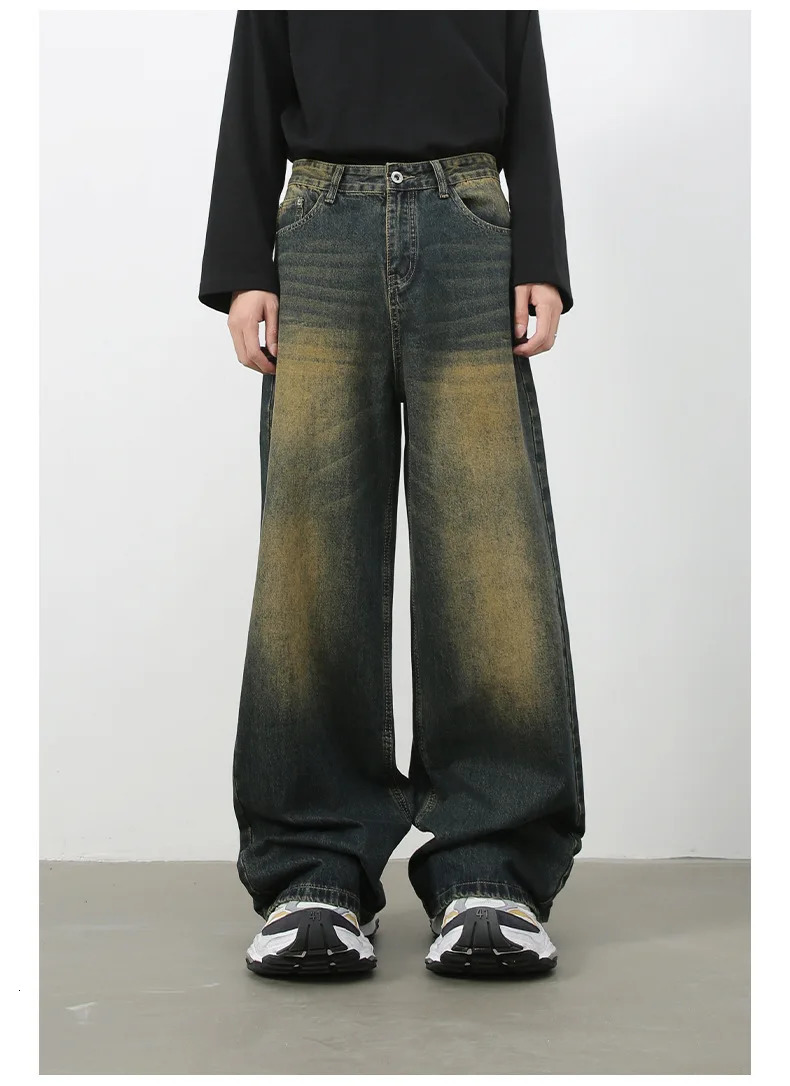 2025 Y2K Harajuku Hip Hop Letter Embroidered Vintage Baggy Jeans Denim Pants Mens Womens Goth High Waist Wide Trousers 250813