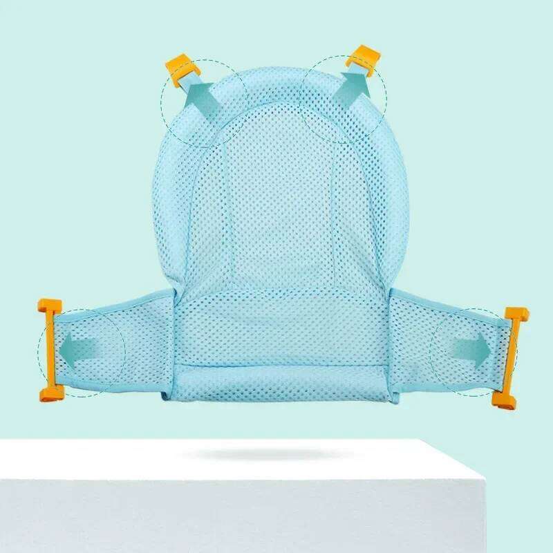 Net Seat Support Mat Foldable Baby Bath Tub Pad Chair Newborn Bathtub Pillow Infant Anti-Slip Body Cushion