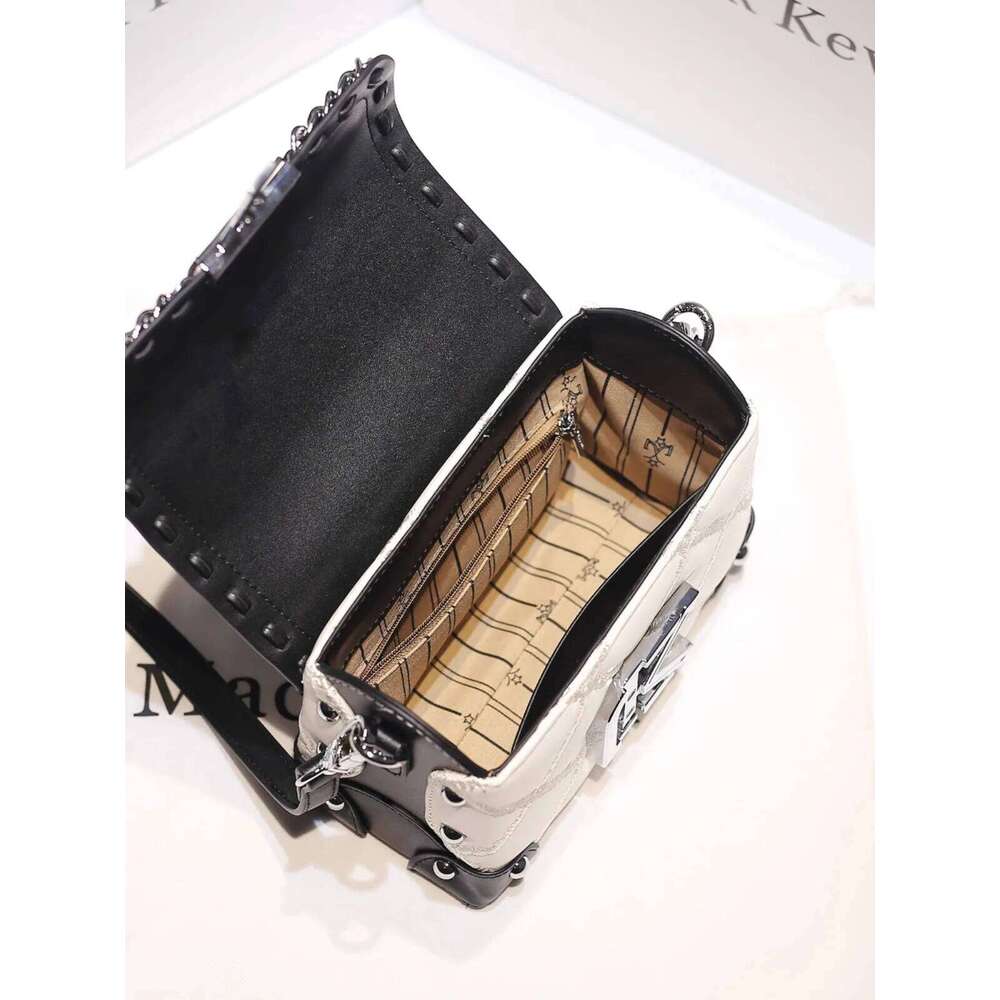 2025 New Fashion and Popular Square Handbag with Contrast Color Women's High Quality Leather Crossbody Bag for Evening Party