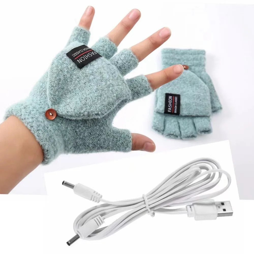 Electric Heated Gloves Hand Warmers Mittens Heater Rechargeable USB Reusable Winter Warm Heating Laptop for Sports Skiing Gloves 250813