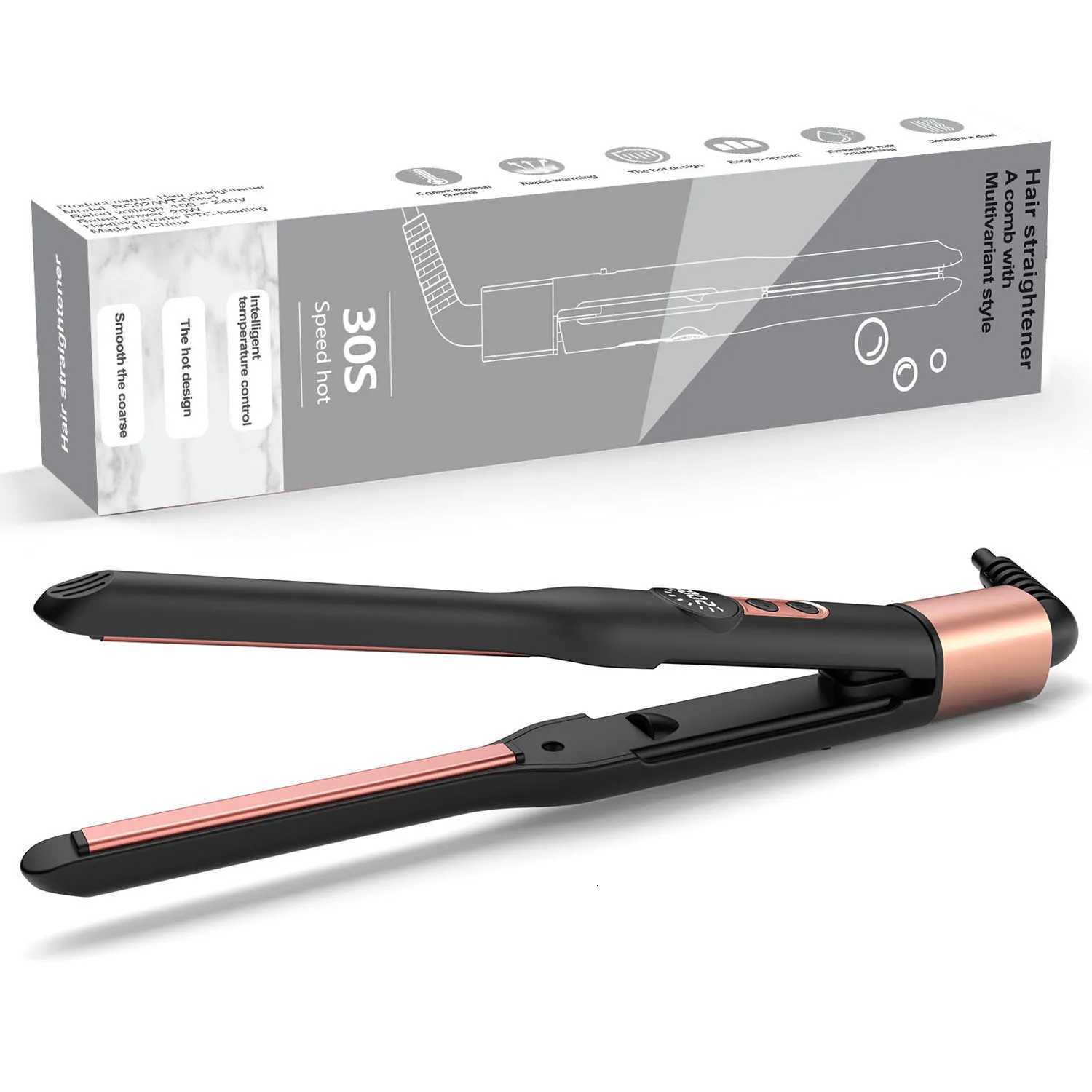 3/10 Inch Pencil Flat Iron Small Flat Irons for Short Hair Beard and Pixie Cut Mini Ceramic Tourmaline Hair Straightener W250814