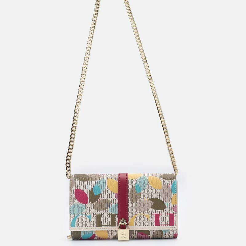 Designer Luxury CH Chain With Floral Letter Print Lock Design High Quality PU Material Women S Designer Shoulder Bag