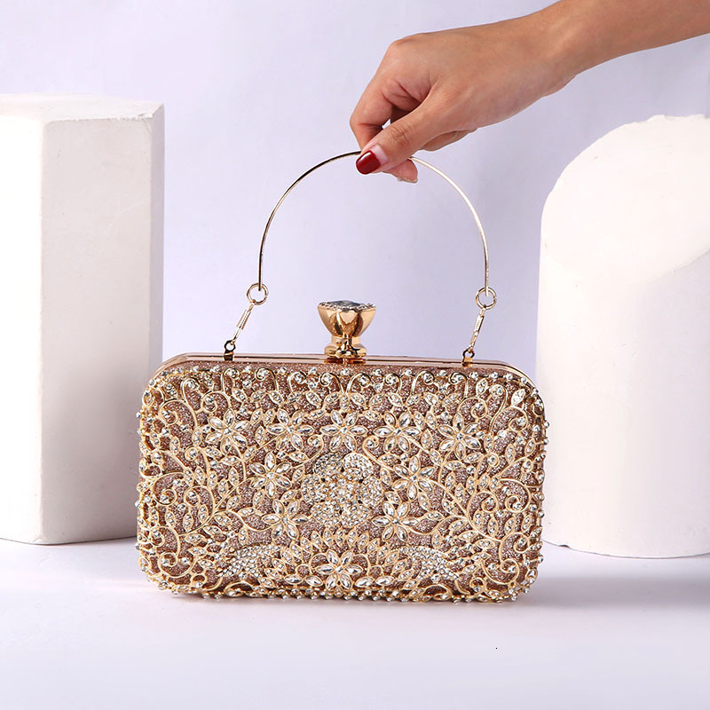 Luxury Brand Designer Bag New Evening Bag European And American Women's Handbag Diamond-Encrusted Banquet Clutch Dress Evening Bag Handbag