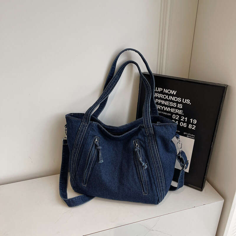 Denim Bags Designer Women for Women 2025 New Trendy Korean and Japanese Style Shoulder Large Capacity Crossbody Commuter Handbag Tote Bag