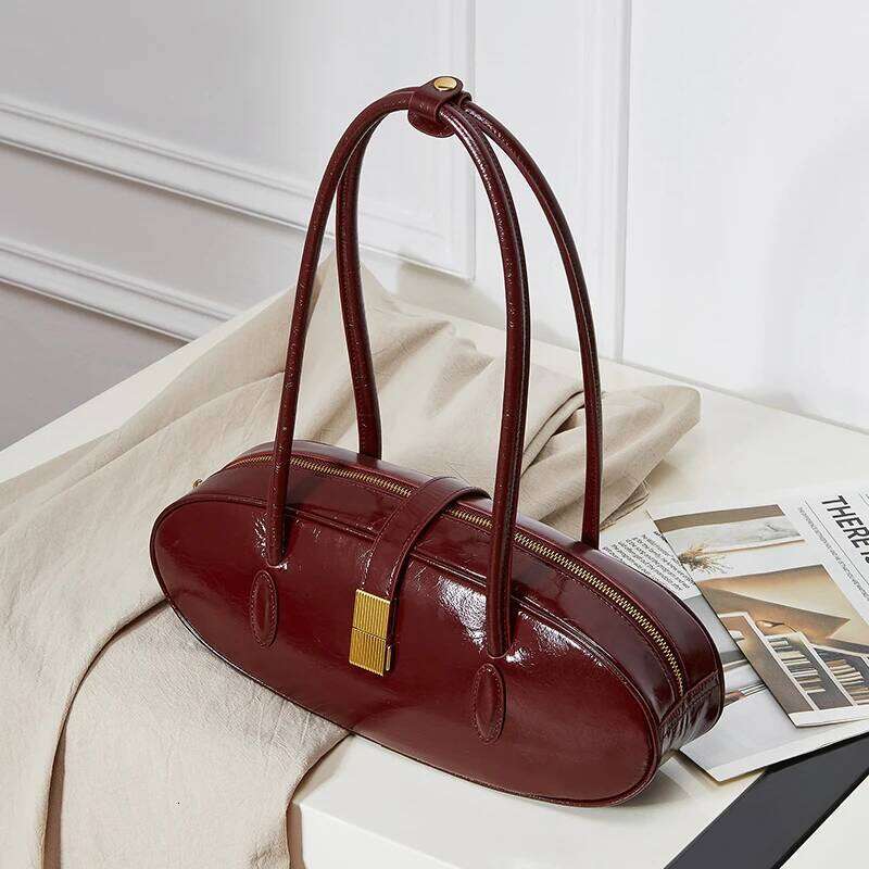 Designer Luxury New Women S Baguette Genuine Leather Designer Shoulder Bags High Quality Cowhide Bag Vintage Female Handbags