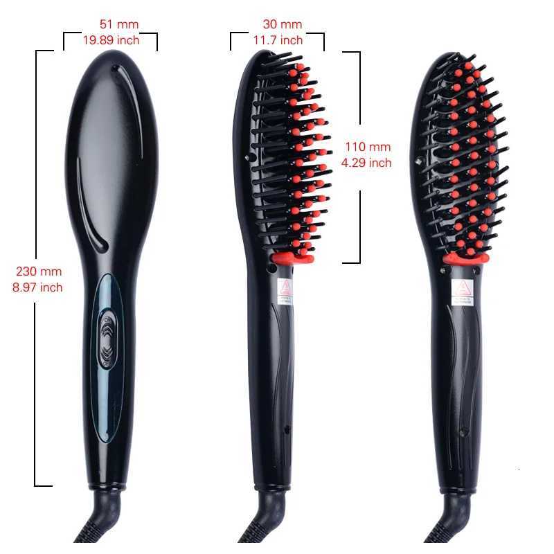 Electric Digital Control Anti-Scale Straightening Simply Fast Hair Straightener Brush Comb Irons Easy Straight W250814