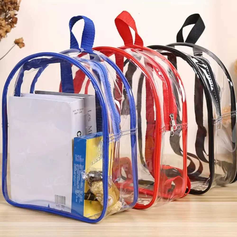 Fashion Waterproof Clear Backpack Small Zipper PVC Backpack Transparent Cell Phone Bag Beach XJ250814