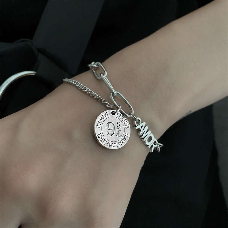 DHcollection Potter Ticket Round Pendant Necklace Bracelet