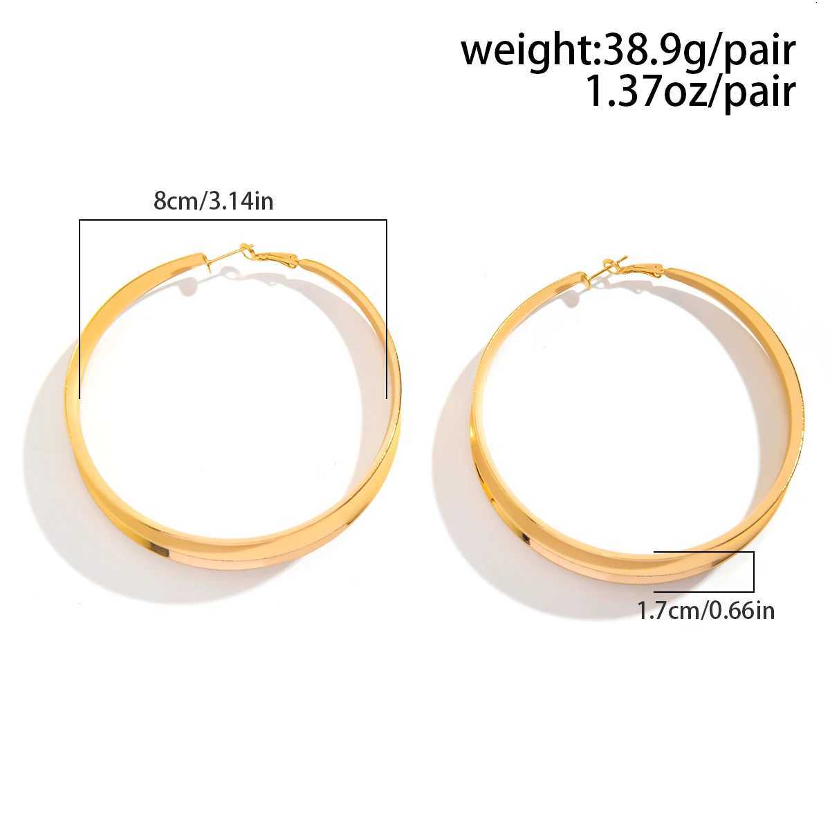 KunJoe Exaggerated Big Hollow Out Round Hoop Earrings for Women Fashion Circle She Ear Rings Ladies Jewelry Gifts Festival XJ250814