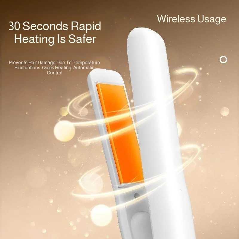 Portable Corn Fluffy USB Straight Curler with Splint and Wireless Charging Hair Styling Tool W250814