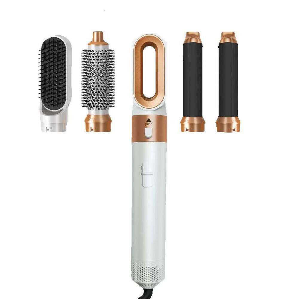 New Generation Upgraded Strong Suction 5-In-1 Hot Air Comb Multi-Function Straightening Curling-Iron Hair Dryer