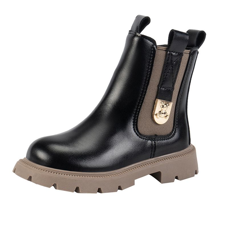 Winter Girls Boots Kids Shoes Girl Fall Fashion Toddler Boots British Child Winter Warm Waterproof Kidsnest Boy Ankle Boots Sizes US9C-US4Y