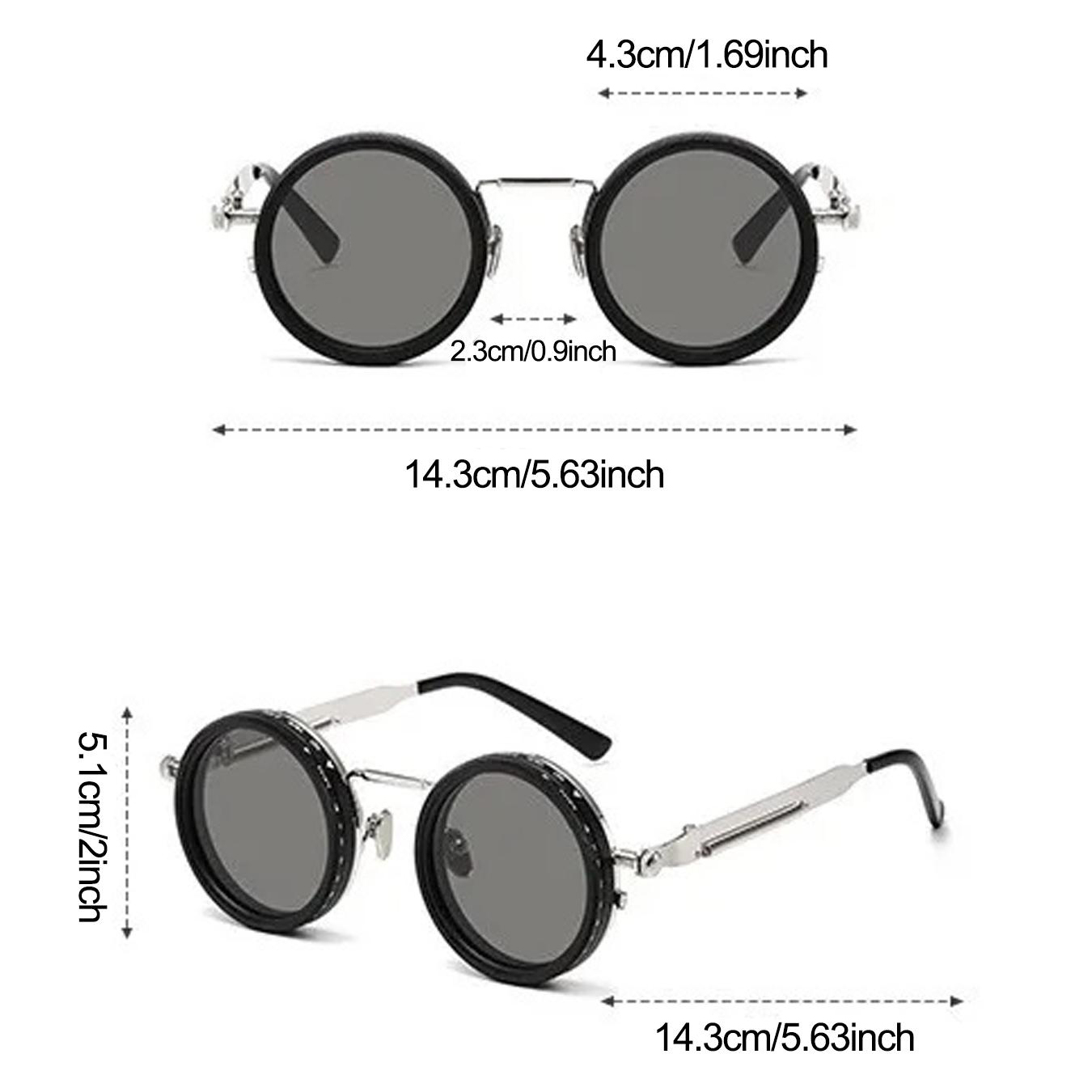 ND9 Adjustable Dimming Sunglasses Polarized UV400 Anti-Glare Retro Vintage Shades for Fishing Driving Outdoor Activities 9-Level Light Control