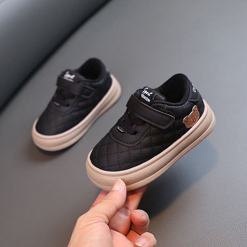 Kid's Sneakers Toddler Casual Sports Shoes for Boys PU Leather Kidsnest Kids Hook & Loop Students Girls School Running Shoes Size US5.5C-US12.5C