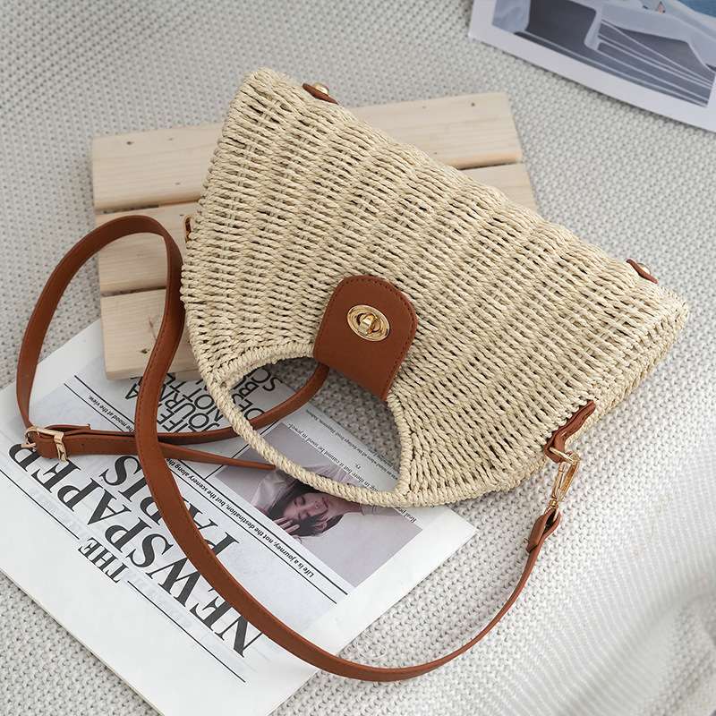 Luxury Brand Designer Bag Beach Vacation Style Beach Bag Summer New Artistic Retro Woven Bag Handheld Shoulder Crossbody Bag With Handle For Women