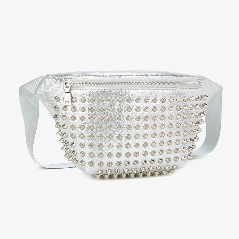 2025 new women's waist bag niche design high-end rivet fashion chest bag designer crossbody bag