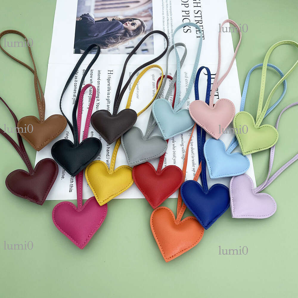 Creative PU Leather Simple Love Heart Bag Clothing Accessories Couple Pendant Ornaments