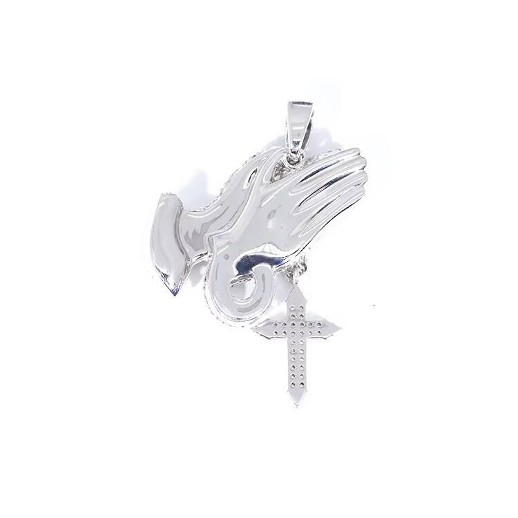 Yu Ying Fine Moissanite Rappers Jewelry Palm Moissanite Diamond Pendant Hip Hop 925 Silver Iced Out Moissanite Pendant