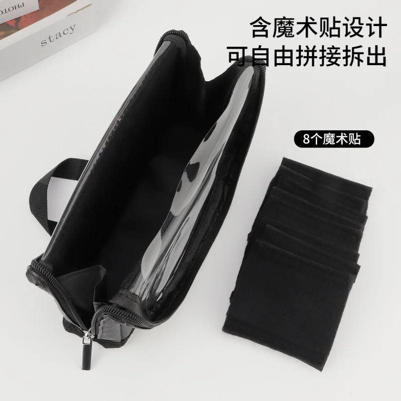 European and American Portable Makeup Storage Bag Professional Makeup Handbag with Magnetic Closure Brush Bag Foldable Large Cap 250812