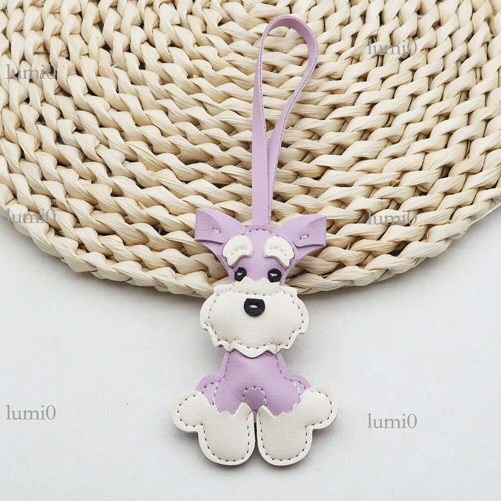Schnauzer Puppy PU Creative Dog Bag Cartoon Leather Pendant Small Gift