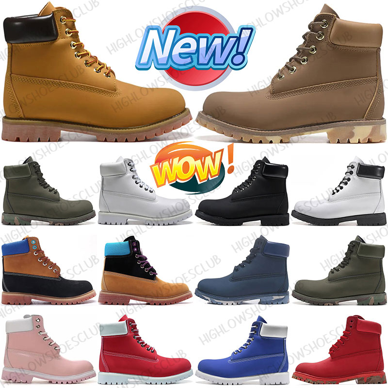 Designer tims boots for men women martin boot cowboy booties Brown Hiking waterproof mens Winter Shoes bottom Platform Ankle Boot