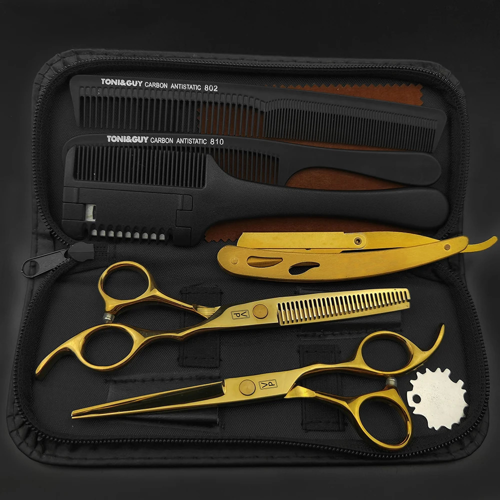 VP Professional Hairdressing Scissors Barber Set 5.5 6.0 Hairdresser Hair Beauty Scissors Set Cutting Hair Thinning Salon Tools 250812