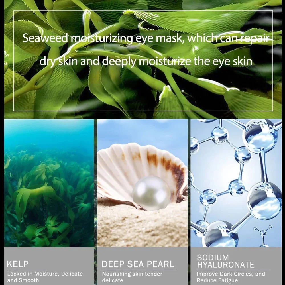 60pcs Eye Mask Gold Seaweed Eye Patche Crystal Collagen - Aging Dark Circles Eyes Care 250813