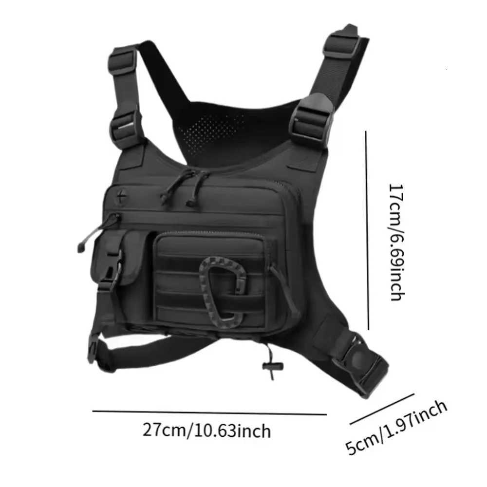 Mens Tactical Chest Bag Outdoor Tactical Vest Outdoor Sports Cycling Vest Multifunctional Pack Y250814