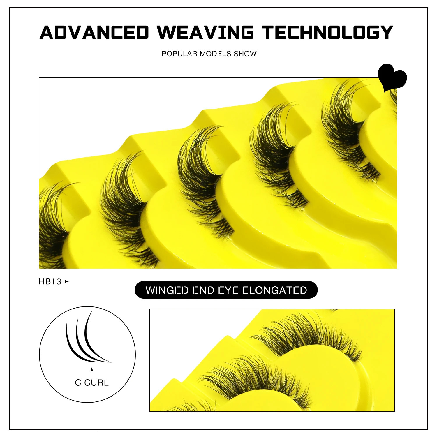 GROINNEYA False Eyelashes Cat Eye Lashes Natural Long Half Short Wispy Clear Band 3D Faux Mink Lash Multipack 250811